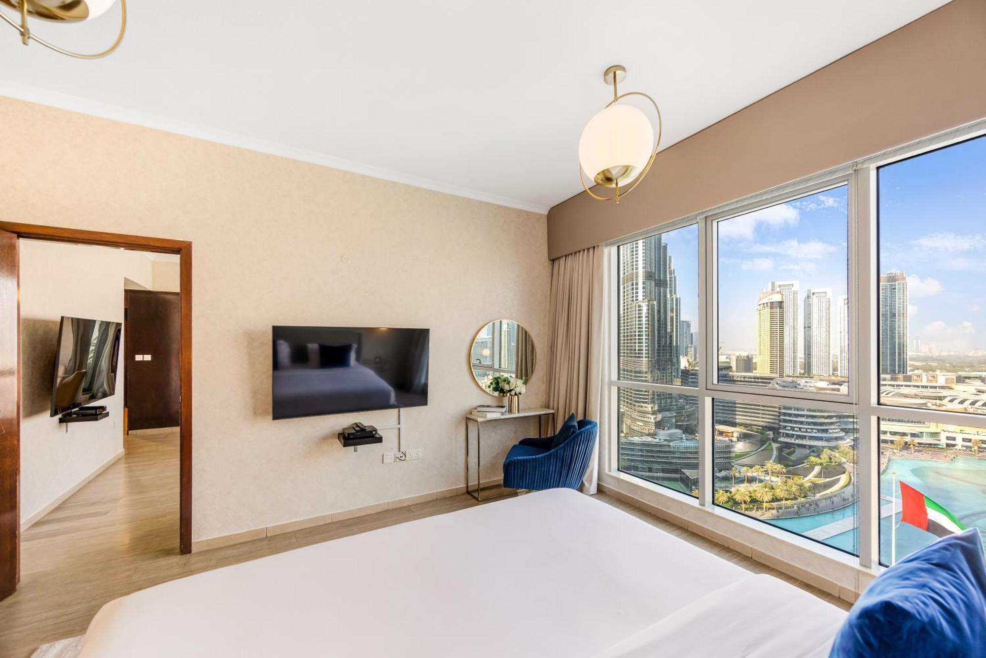 अपार्टमेंट Durrani Homes - Grandiose 5br Besides Mall With Burjkhalifa And Fountain View Dubai