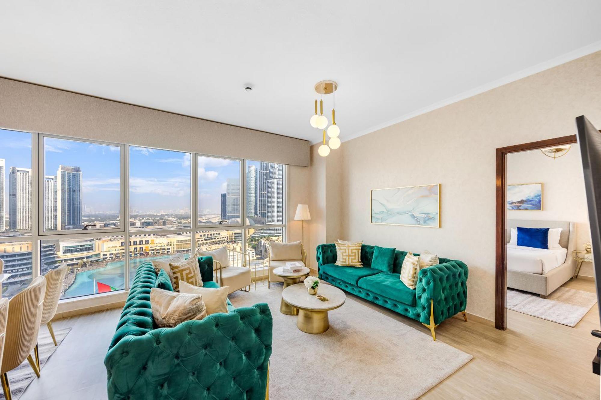 अपार्टमेंट Durrani Homes - Grandiose 5br Besides Mall With Burjkhalifa And Fountain View Dubai